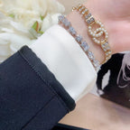 Double Crystal Diamond Adjustable Bracelet