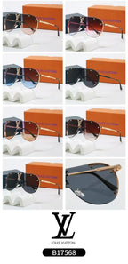 Oversized. integrated metal trendy sunglasses