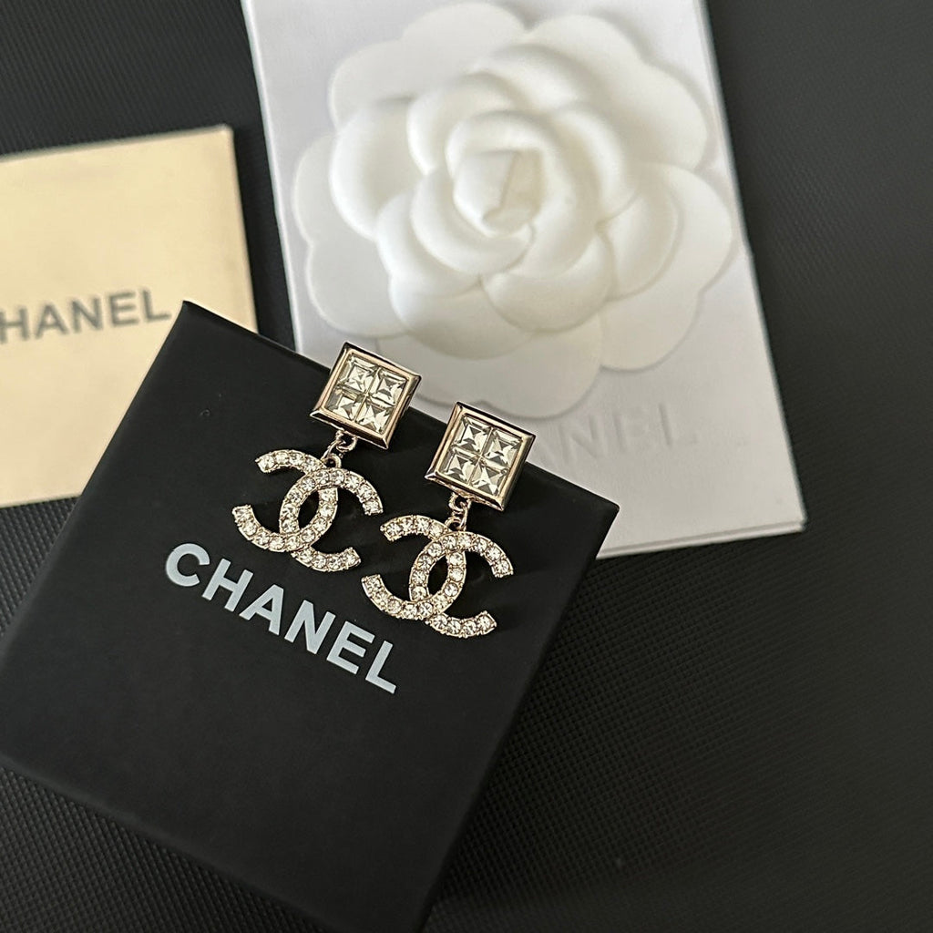 Vintage Square Diamond Earrings