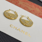 New Fashion Diamond Hoop Earrings