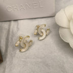 Vintage Resin Alphabet Stud Earrings