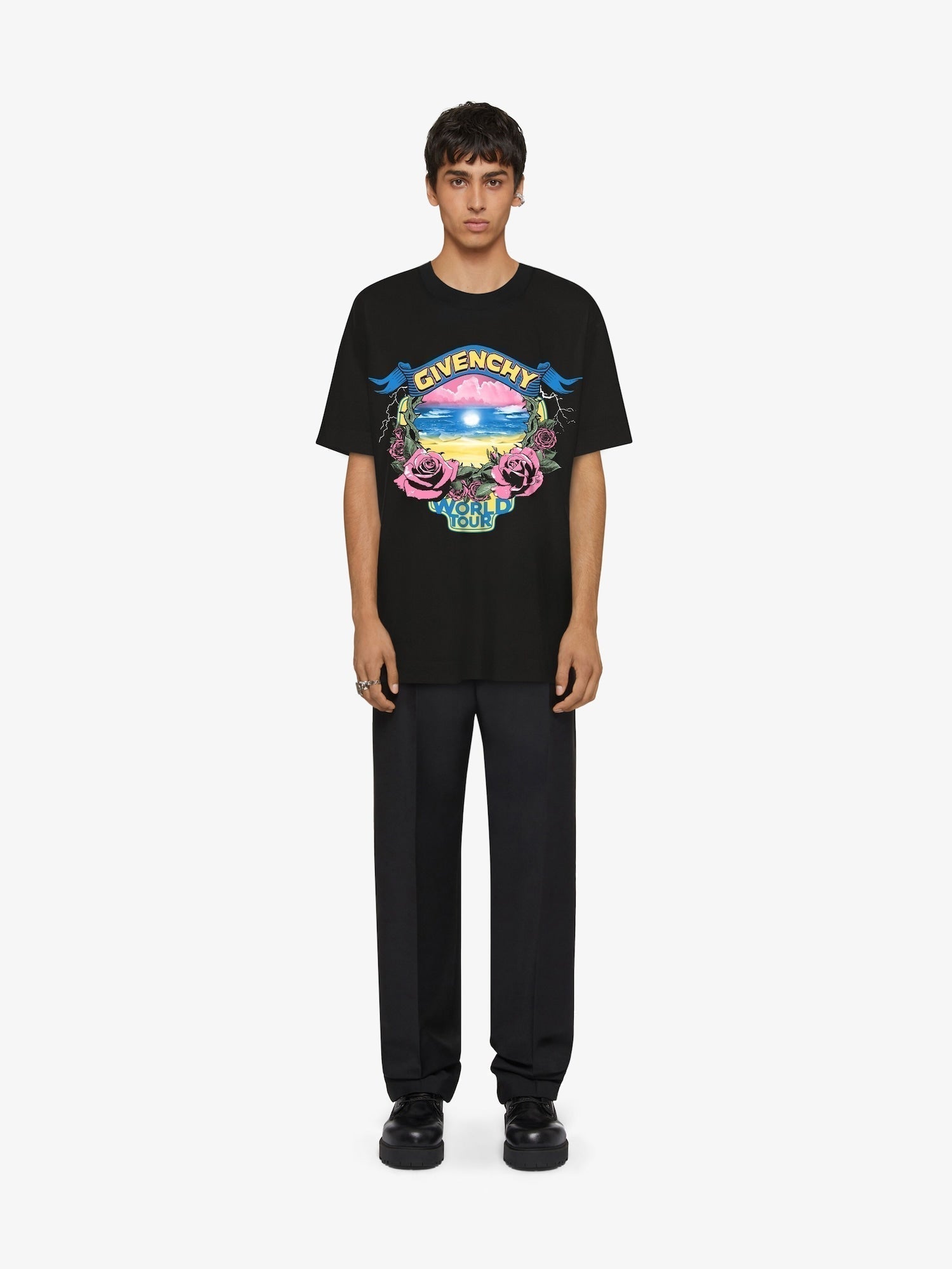 Rose Flower Print T Shirt