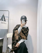 Temperament Logo Jacquard Small Broken Edge Scarf