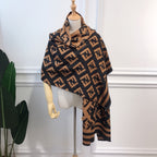 F Embossed Vintage Scarf