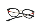 5-Color Oval Stripe Metal Frame Glasses