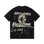 Colorful handmade graffiti t-shirt