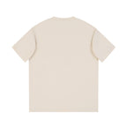 Simple letter printed cotton T-shirt