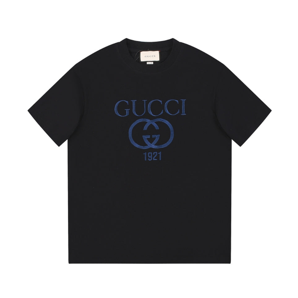 Simple letter printed cotton T-shirt