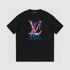 Water Drops Textured Print T-Shirt