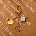 Personalized Dice Heart Keychain