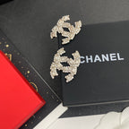 Diamond Pearl Logo Earrings
