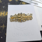Rhinestone Golden Brooch