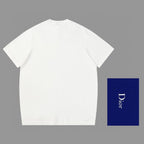 0528 Jacquard classic letter woolen short-sleeved T-shirt
