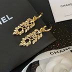 Drop Diamond Pendant Earrings