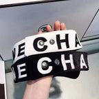 Black and White Embroidered Empty Hat