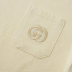 Classic interlocking G embroidered patch pocket half-sleeve T-shirt