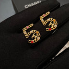Lucky 5 Diamond Pearl Ear Studs