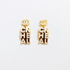 Letter Logo Drop Glue Earrings