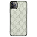 WHITE LEATHER PHONE CASE