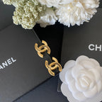 Vintage Gold Letter Stud Earrings