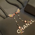 Colorful Crystal Butterfly Earrings