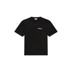 Classic round collar cotton print t-shirt