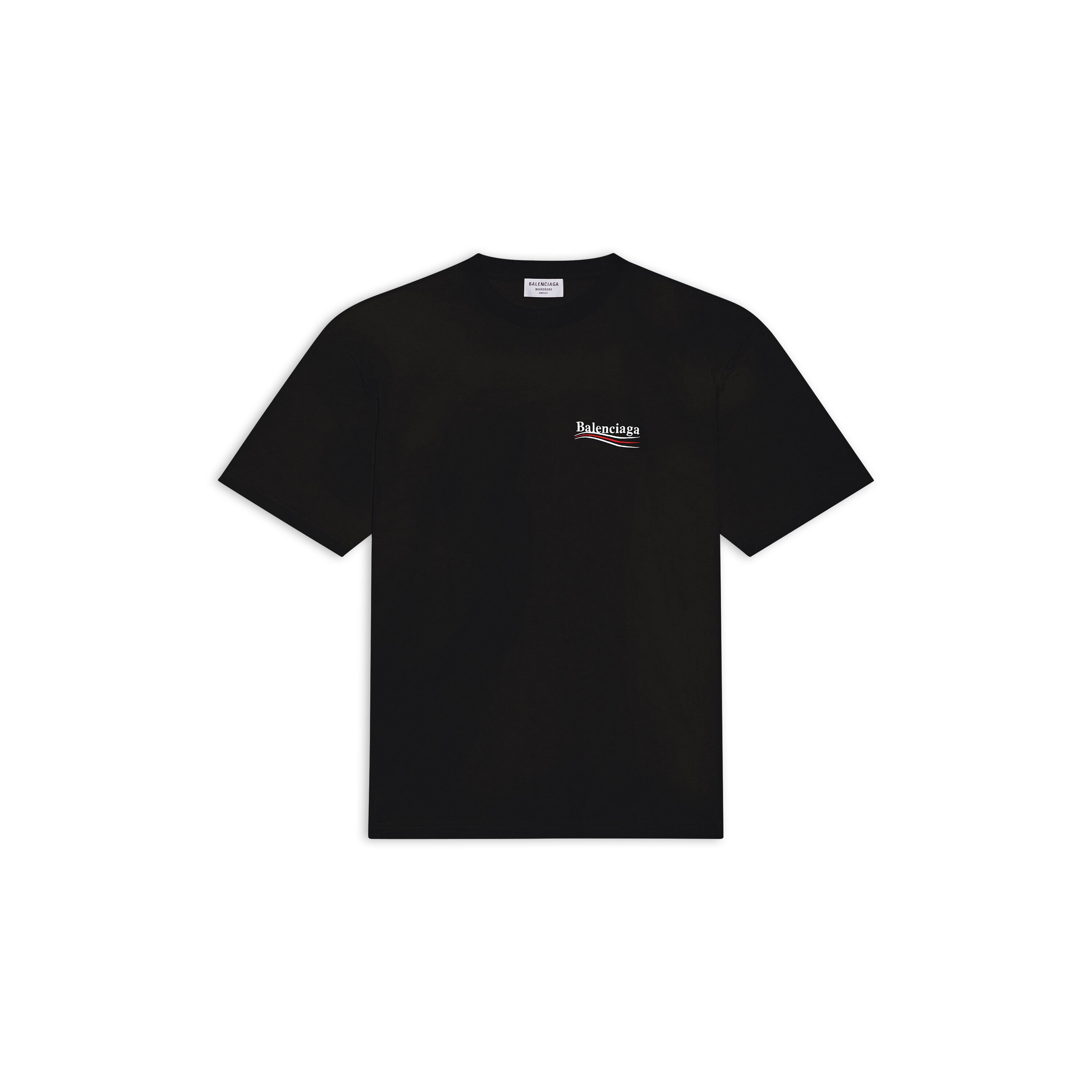 Classic round collar cotton print t-shirt