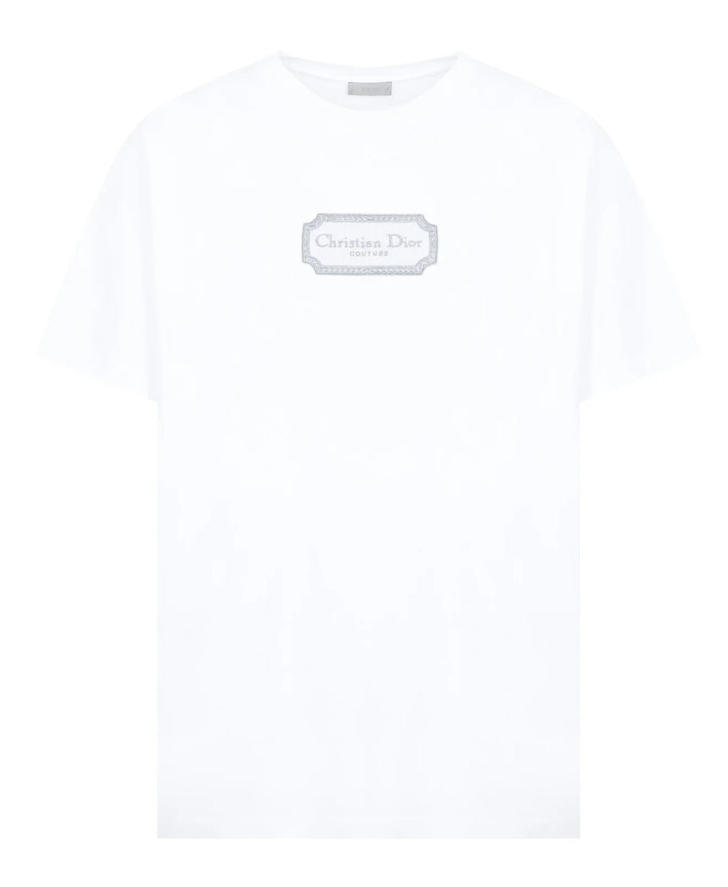 Rectangular Brand Print Crewneck T-Shirt