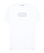 Rectangular Brand Print Crewneck T-Shirt