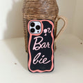 Cartoon Pink Letters Silicone Case