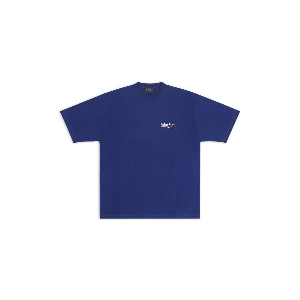 Classic round collar cotton print t-shirt