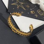 Zircon Letter String Leather Bracelet