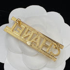 Sparkling Diamond Letter Brooch