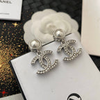 Pearl And Diamond Earrings