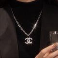 Diamond Letter Double Necklace