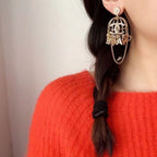 Birdcage Chain Earrings
