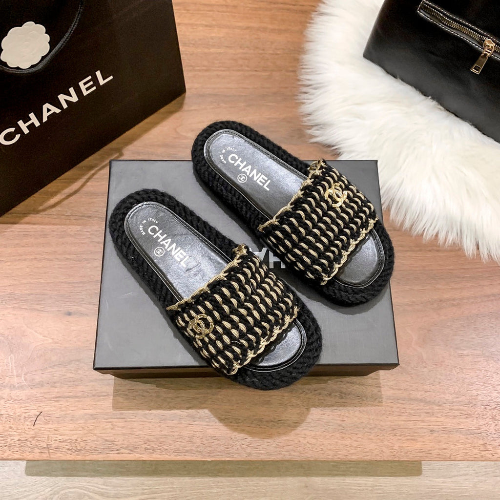 Fashion Woven Slipper Flats