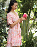 Blush Leopard Bella Short Dress