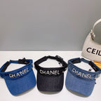 Pearl Alphabet Denim Empty Cap