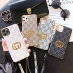 Fashion Electroplated Gold Edge Leather Case