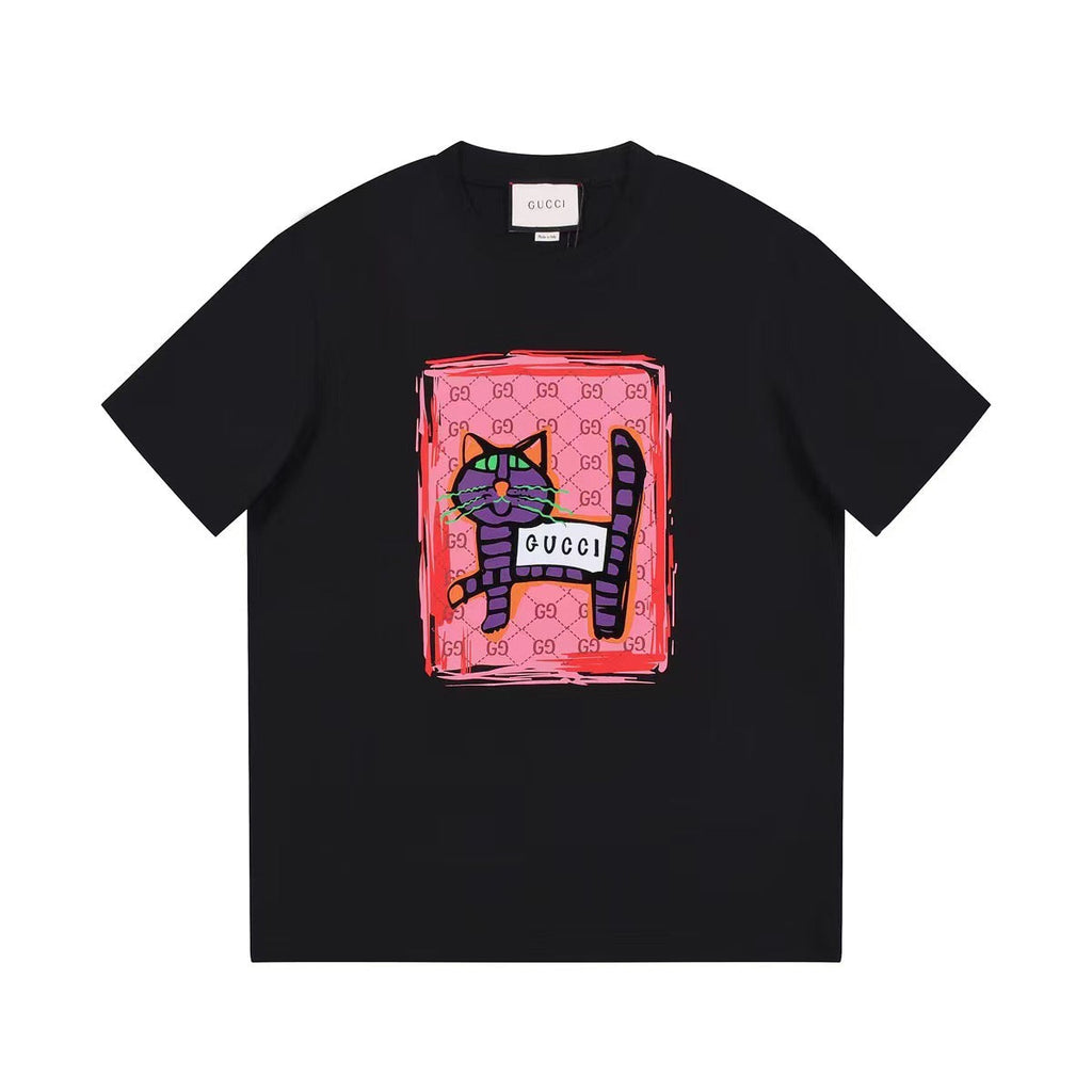 Cat Print T-Shirt