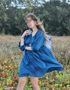 Hawa Short Dress in Kohinoor- Lined