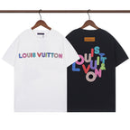 Irregular letter print T-shirt
