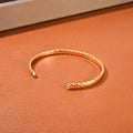 Quilted Motif Diamonds Open Bracelet