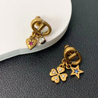 Vintage Lucky Charms Asymmetric Earrings