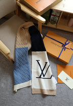 Unisex Knitted Patchwork Cashmere Scarf