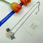 Floral Diamond Pendants Necklace