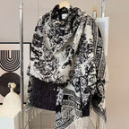 Classic Embroidered Embossed Shawl