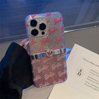 Gradient Glitter Bow Heart Diamond Case