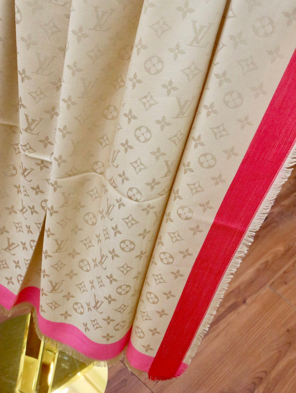 Embossed Silk Wool Square Scarf